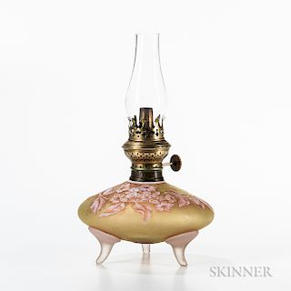 Thomas Webb & Sons English Cameo Glass Oil Lamp
