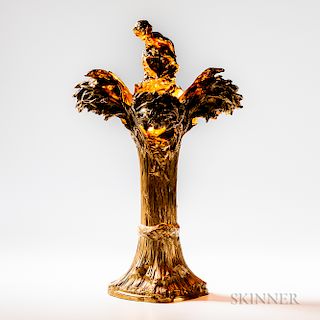 Bronze Lamp After Raoul Francois Larche
