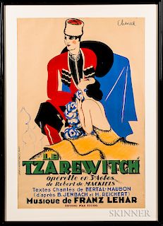Jean-Louis Roger Chancel (French, 1899-1977)  Poster for the Operetta Le Tzarewitch