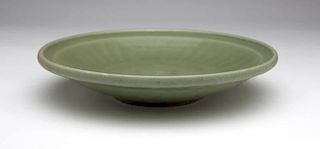 A Chinese ceramic Longquan celadon plate