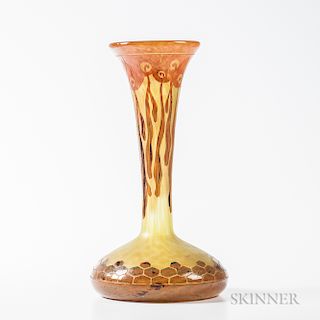 Charles Schneider Le Verre Francais Glass Vase