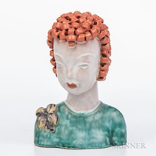 Goldscheider Ceramic Female Bust