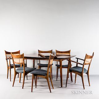 James Phillips & Sons Dining Table and Six Chairs
