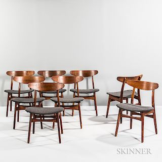 Eight Hans J. Wegner for Carl Hansen & Son "CH 30" Dining Chairs