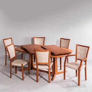 J.L. Moller Teak Dining Table and Six Chairs