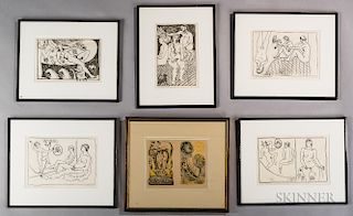 Eric James Mellon (British, 1925-2014) Six Prints