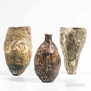 Three Ewen Henderson (British, 1934-2000) Studio Pottery Vases
