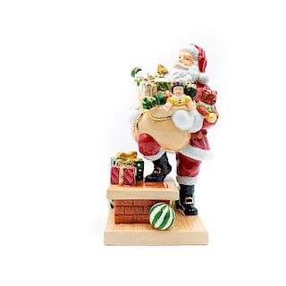 DOULTON FIGURINE, HOLIDAY TRADITIONS ROOFTOP SANTA