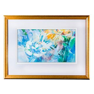 CONTEMPORARY FLORAL WATERCOLOR PAINTING