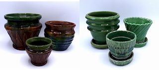 GROUP 6 POTTERY PLANTERS