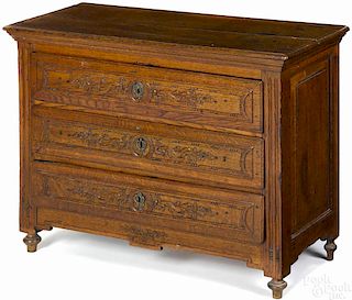 French oak child's chest of drawers, 19th c., 23