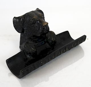 Bronze Dog-Form Pen-Pencil Tray