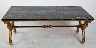 French Gilt Swan-Form Coffee Table