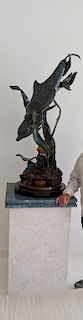 J. TOWNSEND:  "Under Sea" Bronze Sculpture