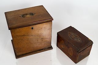 Antique Caddy & Letter Box