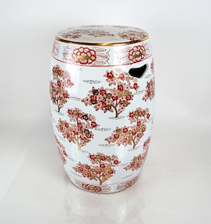 Japanese Decorated Porcelain Garden Seat