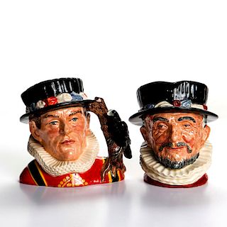 2 LARGE ROYAL DOULTON LONDON COLLECTION CHARACTER JUGS