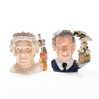 2 LG DOULTON CHARACTER JUGS OF THE YEARS 2008, 2006