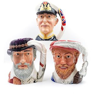 3 FRANKLIN PORCELIAN CHARACTER JUGS, THE MAIRTIME TRUST