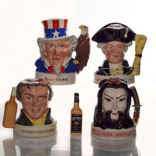 4 SM ROYAL DOULTON CHARACTER LIQUOR CONTAINERS