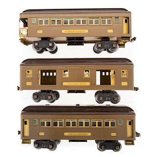 Three Lionel  New York Central Passenger Cars