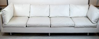 Thayer COGGIN:  Ostrich-Style Modern Vinyl Sofa