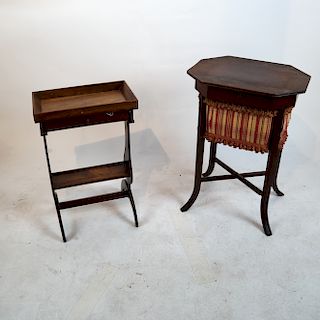 Antique Sewing and Book Tables