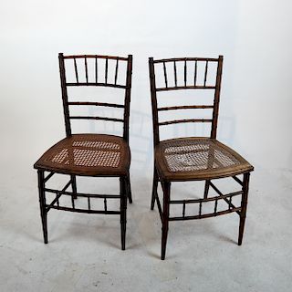 Pair of Spindle-Back Side Chairs