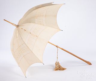 Wood handled parasol