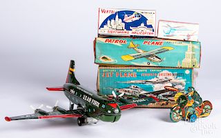 Group of Japanese tin lithograph mechanical toys