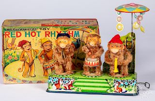 Alps battery operated Red Hot Rhythm monkey band