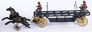 Wilkins cast iron horse drawn ladder wagon