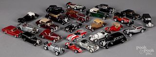 Twenty-five diecast scale model cars