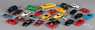 Twenty-seven diecast scale model cars