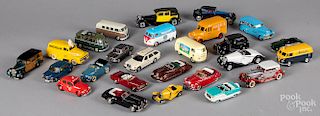 Twenty-six diecast scale model cars