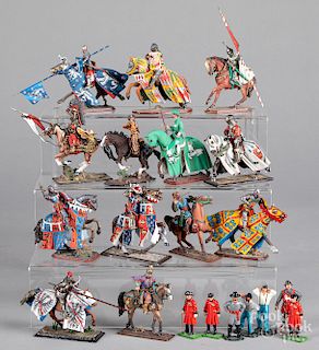 Russian painted metal scale model soldiers