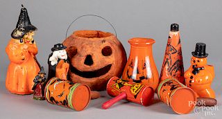 Group of vintage Halloween decorations
