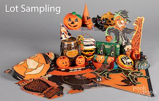 Large group of vintage Halloween decorations