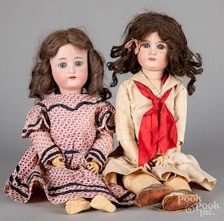 Two bisque head dolls