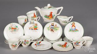 English porcelain nursery rhyme tea service