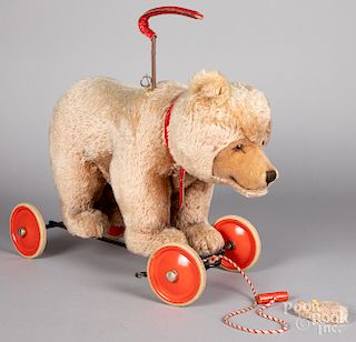 Vintage Steiff mohair ride-on bear