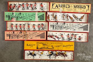 Five boxed sets of Britain's toy soldiers