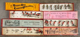 Four boxed sets of Britain's toy soldiers