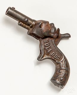 Cast iron Bulldog figural cap gun