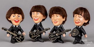 Set of four Nems rubber Beatles dolls