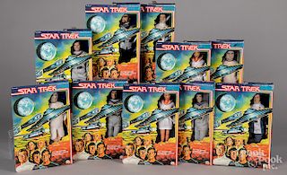 Ten 1979 Mego Star Trek dolls