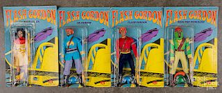 Set of four 1976 Mego Flash Gordon action figures