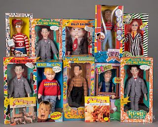 Ten TV personality and movie character dolls