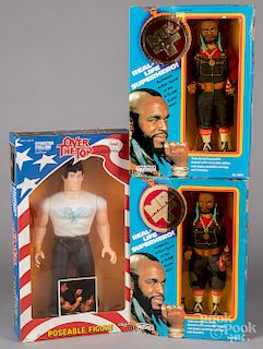 Two 1983 Galoob Mr. T action figures, etc.