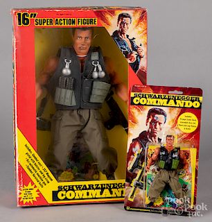 Two Arnold Schwarzenegger Commando action figures